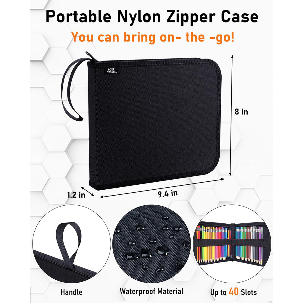 Four Candies 36 PCS Colored Pencils Set 2.6mm with Sharpener and Bag,Drafting Tools, Erasable Colored Pencils, Aesthetic School Supplies, Aesthetic Mechanical Pencils, Stationary Supplies