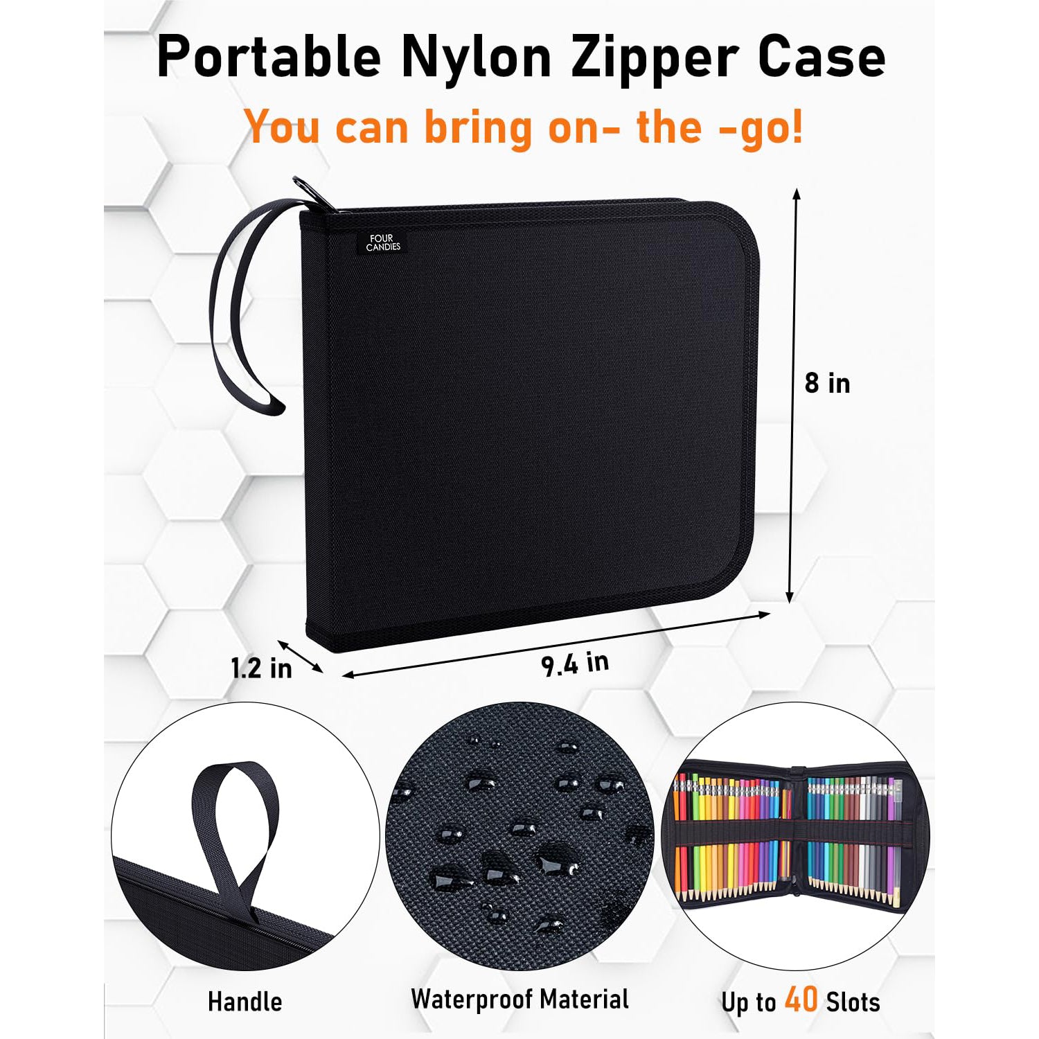 Four Candies 36 PCS Colored Pencils Set 2.6mm with Sharpener and Bag,Drafting Tools, Erasable Colored Pencils, Aesthetic School Supplies, Aesthetic Mechanical Pencils, Stationary Supplies