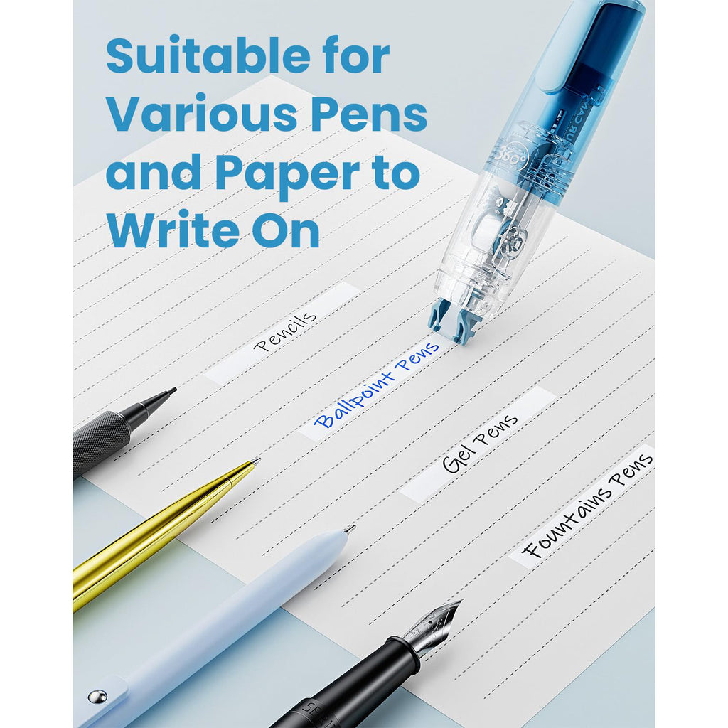 Four Candies Refillable Retractable White Out Correction Tape, 2PCS Cute White Out with 4 Extra Refills, Easy to Use Mini Aesthetic Pen Shaped Applicator for Office Supplies (Pink Apricot)