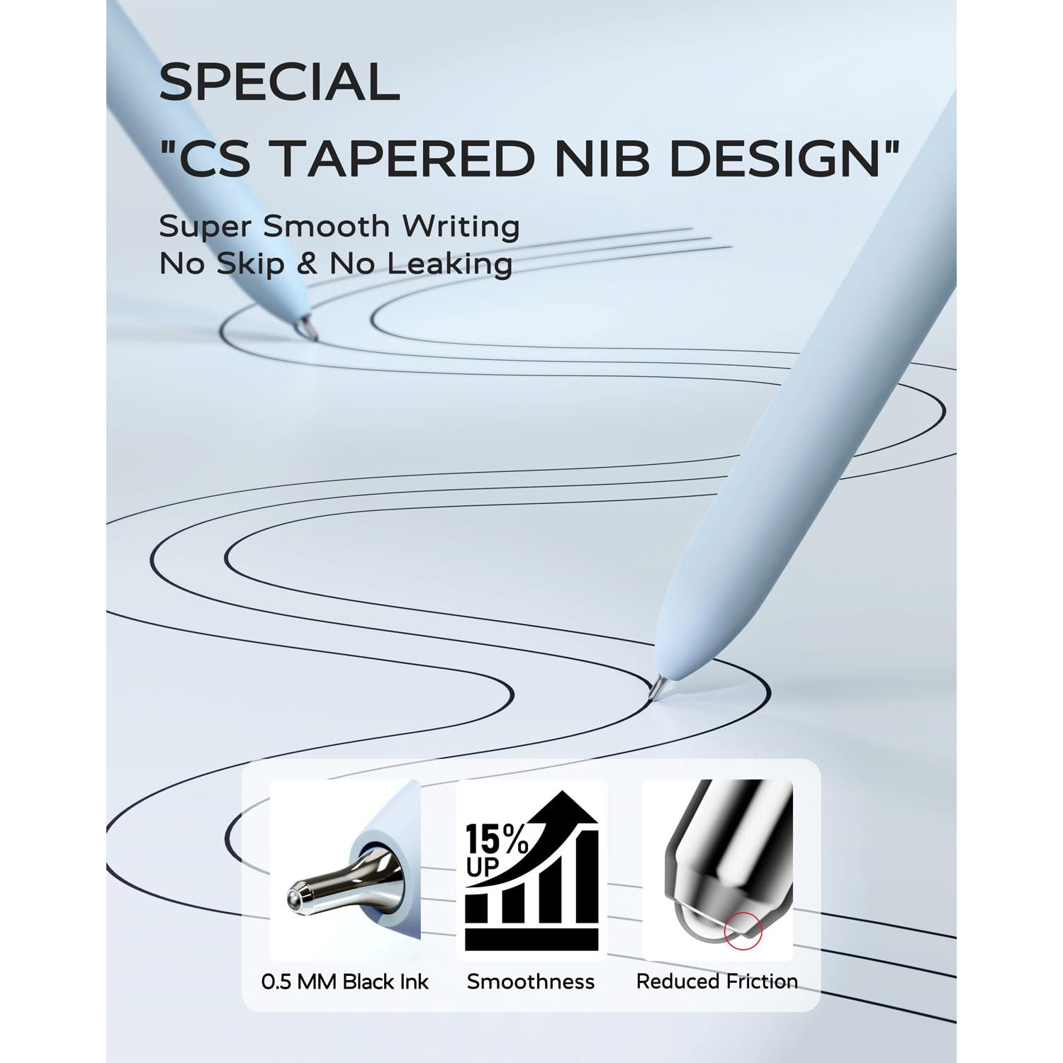 Four Candies Gel Pens, 6 Pcs 0.5mm Quick Dry Black Ink Pens Fine Point Smooth Writing, High-End Series Unique Pens, Pretty Cute Pens, Gifts (Morandi)